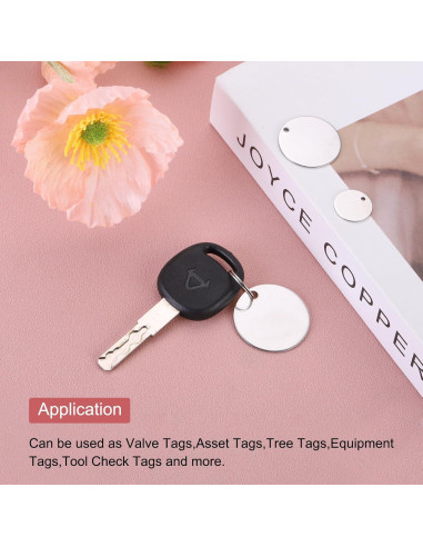 10 Pcs Etiquetas de Grabado Acero Inoxidable 25mm MECCANIXITY