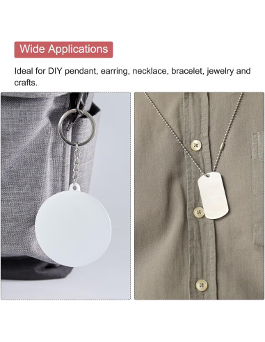 10 Pcs Etiquetas de Grabado Acero Inoxidable 25mm MECCANIXITY