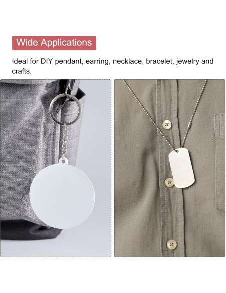 10 Pcs Etiquetas de Grabado Acero Inoxidable 25mm MECCANIXITY