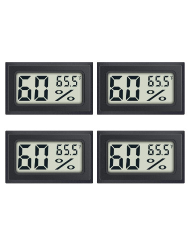 Higrómetro Digital DWEPTU 4-Pack - Termómetro y Medidor de Humedad