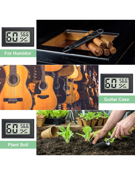 Higrómetro Digital DWEPTU 4-Pack - Termómetro y Medidor de Humedad