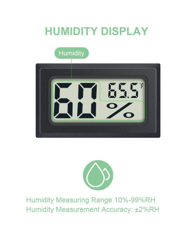 Higrómetro Digital DWEPTU 4-Pack - Termómetro y Medidor de Humedad