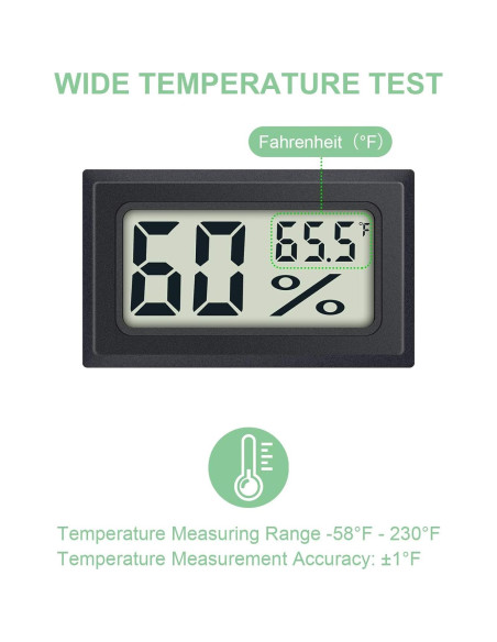 Higrómetro Digital DWEPTU 4-Pack - Termómetro y Medidor de Humedad
