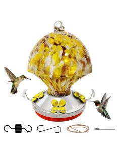 Alimentador de Colibrí Ruiyi Tim de Vidrio 750 ml con Trampa para Hormigas