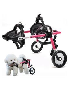 Silla de ruedas para perros Pet Baby ajustable rosa S