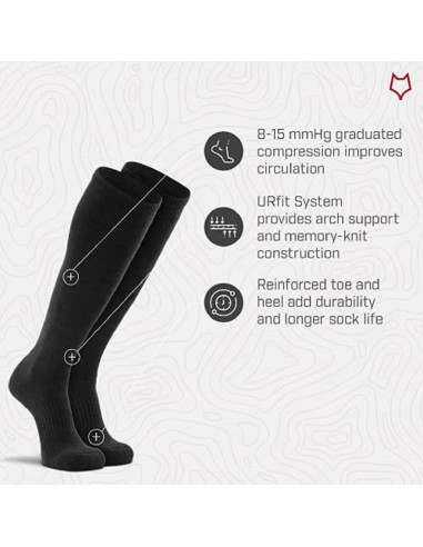 Calcetines Militares Fox River Fatigue Fighter Negro Grande