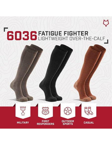 Calcetines Militares Fox River Fatigue Fighter Negro Grande