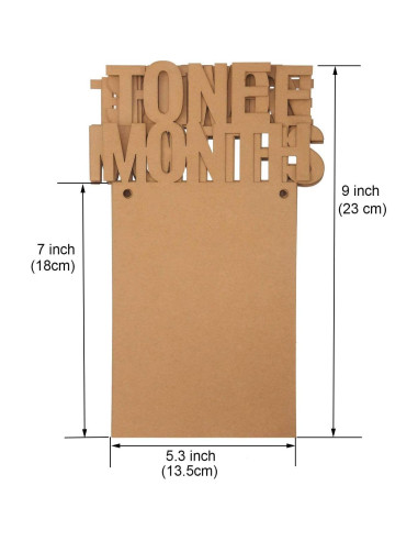 Banderín de Fotos de Cumpleaños 1 Año - Papel Kraft 12 Tarjetas