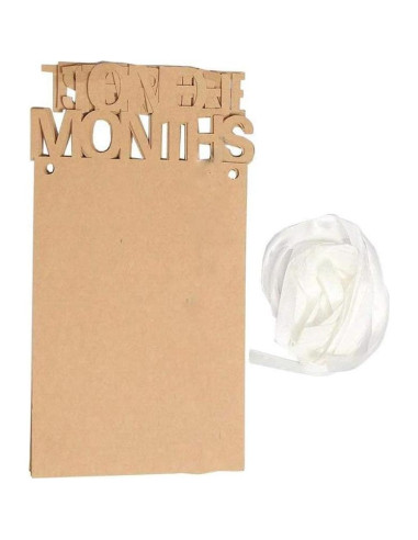 Banderín de Fotos de Cumpleaños 1 Año - Papel Kraft 12 Tarjetas