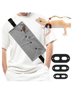 Transportador para Reptiles CUXFLS con Correa de Cuero Negro