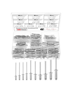 Kit de Remaches Pop Bates 500 Pcs Aluminio 3.2-4.8 mm