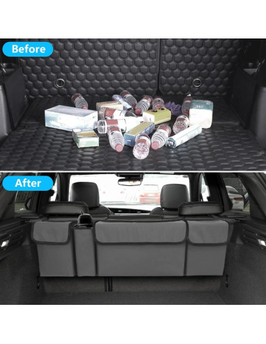 Organizador de Maletero de Auto KHGUZ Plegable Gris 97x32x12cm