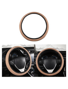 Cubierta de Volante KHGUZ Beige 38 cm Antideslizante Microfibra