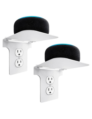Soporte de Estante de Metal ALLICAVER para Tomacorrientes Dobles - Paquete de 2