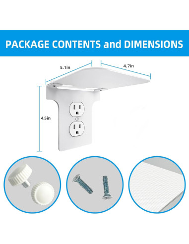 Soporte de Estante de Metal ALLICAVER para Tomacorrientes Dobles - Paquete de 2
