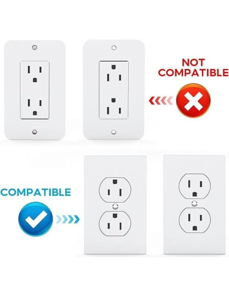 Soporte de Estante de Metal ALLICAVER para Tomacorrientes Dobles - Paquete de 2