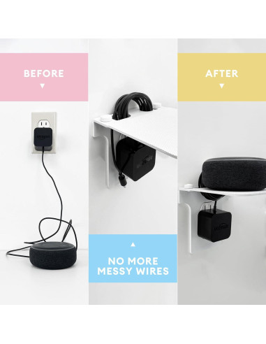 Soporte de Estante de Metal ALLICAVER para Tomacorrientes Dobles - Paquete de 2