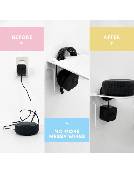 Soporte de Estante de Metal ALLICAVER para Tomacorrientes Dobles - Paquete de 2