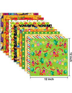 Conjunto de Papel Temático Cinco De Mayo 24 Hojas 30.48cm 2