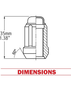 Juego de 16 Tuercas de Rueda M12x1.5 Acero Negro con Llave 2