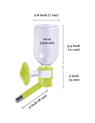 Botella de Agua para Mascotas SunGrow 296 ml Sin Goteo