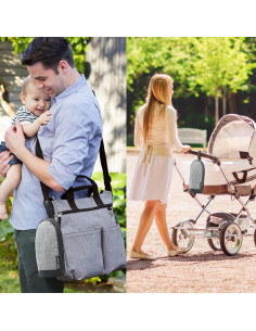 Bolsa Aislante para Botellas de Bebé JOFOL BABE 450ml Gris 2