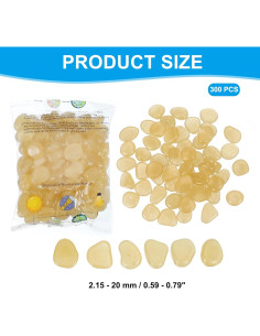 Piedras Brillantes PATIKIL 300 Pcs Naranja Amarillo Decoración 2