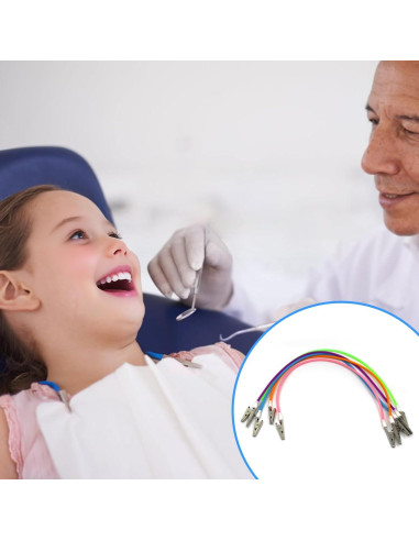 5 Clips de Babero de Silicona TSEWA con Cadenas Coloridas