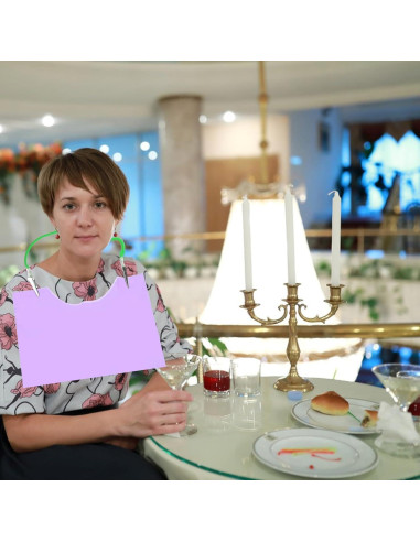 5 Clips de Babero de Silicona TSEWA con Cadenas Coloridas