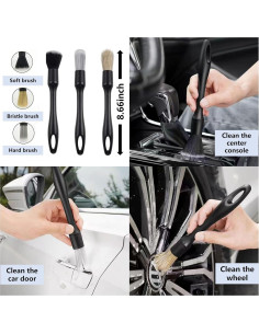 Juego de cepillos de limpieza automotriz QINGWOW 6 PCS 2