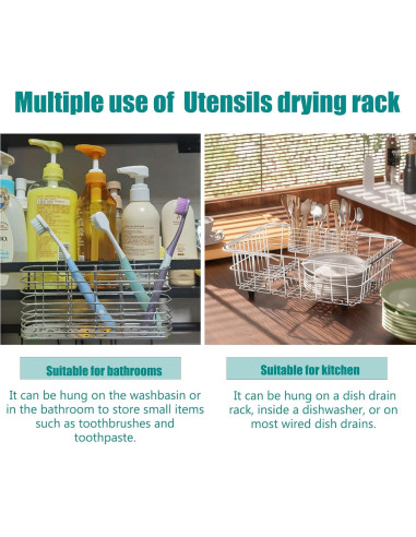 Escurridor de Platos NiuYichee Acero Inoxidable 304 Grande