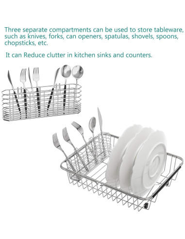 Escurridor de Platos NiuYichee Acero Inoxidable 304 Grande