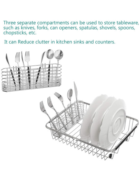 Escurridor de Platos NiuYichee Acero Inoxidable 304 Grande