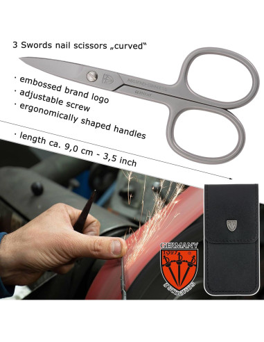 Tijeras de Uñas Curvas 3 Espadas Alemania - Acero Inoxidable