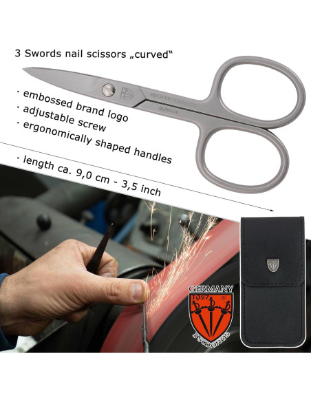 Tijeras de Uñas Curvas 3 Espadas Alemania - Acero Inoxidable