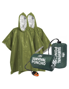 Poncho de Supervivencia Monterra Mylar Impermeable 2 Pcs