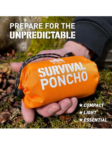 Poncho de Supervivencia Monterra Mylar Impermeable 2 Pcs