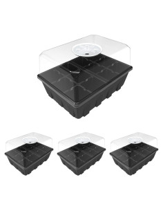 Bandeja de Inicio de Semillas Gardzen 3 Paquete con Tapa Ventilada