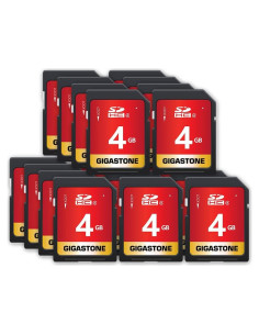 GIGASTONE Tarjeta SDHC 4GB Clase 4 - Paquete de 20 con Estuches