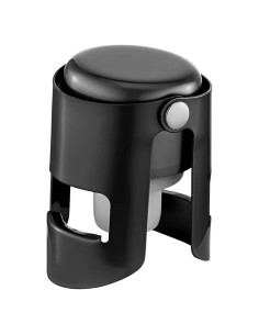 Tapones para Champagne Acero Inoxidable y Silicona 1 Paquete Negro