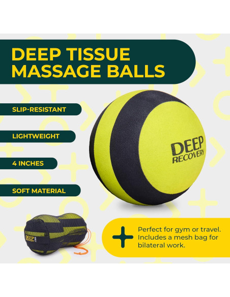 Set de 2 Pelotas de Masaje de Tejido Profundo 10 cm - Deep Recovery