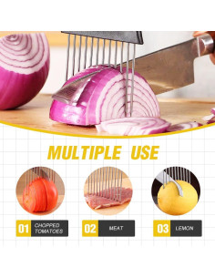 Cortador de Cebolla Multifuncional UIUSEA Acero Inoxidable 14x9.2cm 2