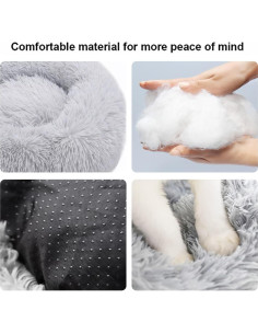 Cama redonda para perros y gatos Nisrada 50.8 cm antideslizante 2