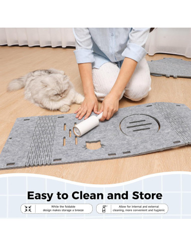 Casa para Gatos Aitmexcn Moderna 56.5x30.5x30 cm Gris