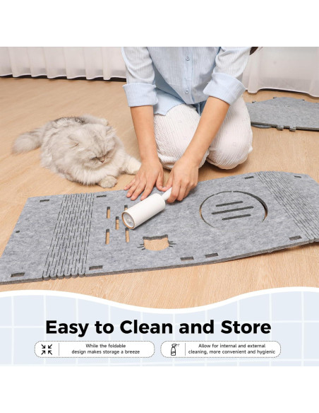 Casa para Gatos Aitmexcn Moderna 56.5x30.5x30 cm Gris