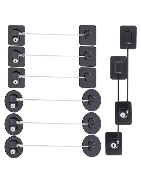 Cerraduras de Refrigerador Hotop 8 Piezas con 10 Llaves