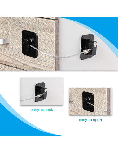 Cerraduras de Refrigerador Hotop 8 Piezas con 10 Llaves