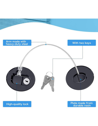 Cerraduras de Refrigerador Hotop 8 Piezas con 10 Llaves