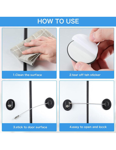 Cerraduras de Refrigerador Hotop 8 Piezas con 10 Llaves