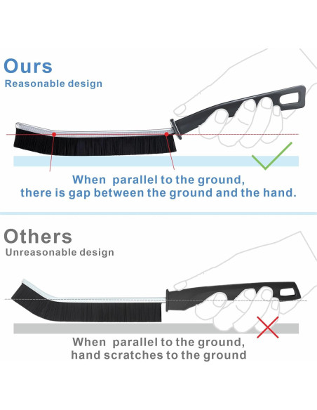 2 PCs Cepillo de Limpieza de Ranuras Dincken - Cerdas Duras